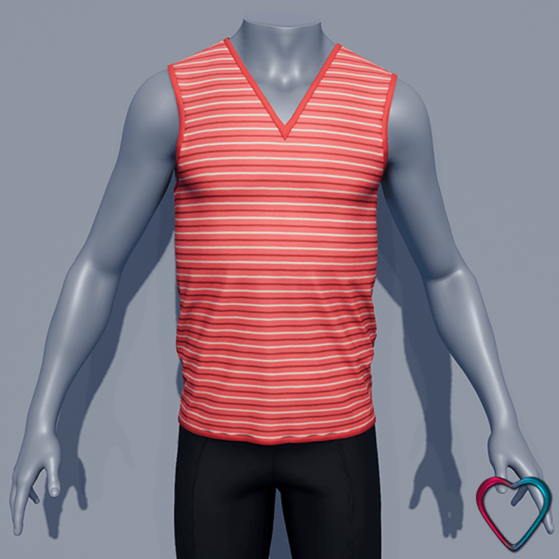 Men V Neck Teeshirt - Pink