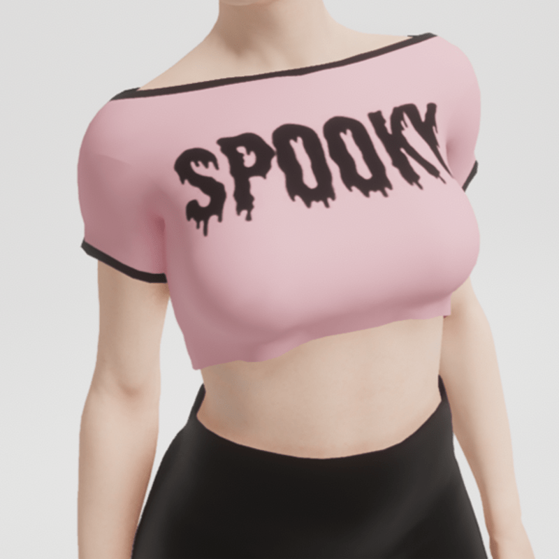 Spooky Girlie Short Pink and Black AV2