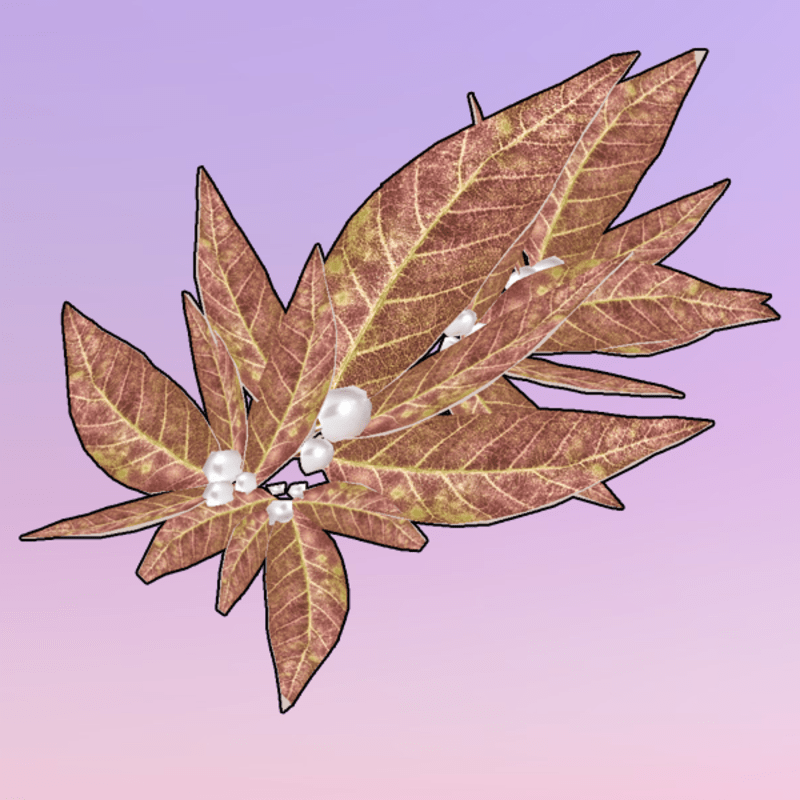 Golden Leaves One Side Left Brown