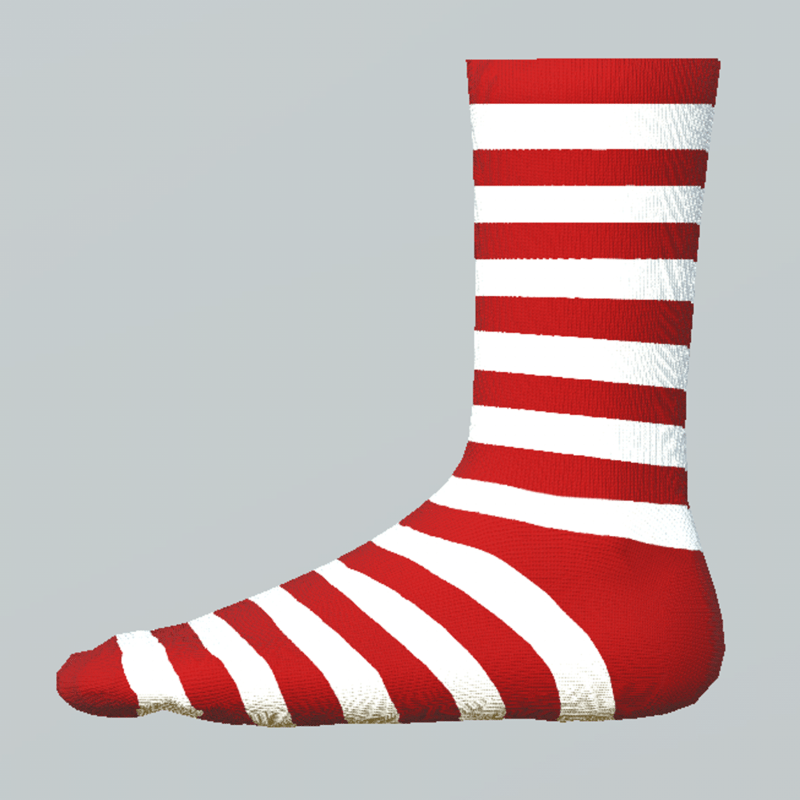 Striped Girl Socks white-red