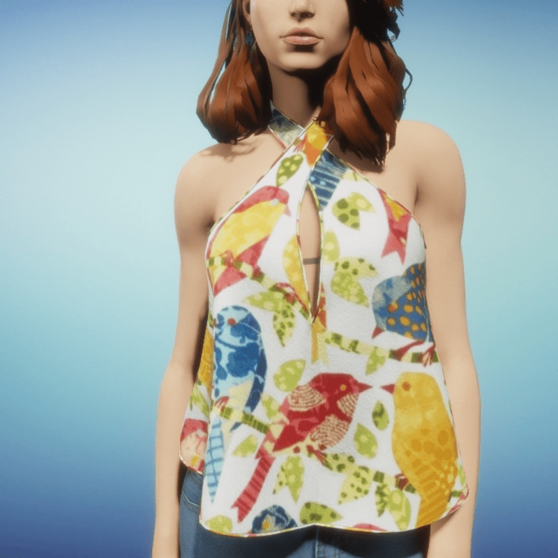 Draped Wrap Top - Canary