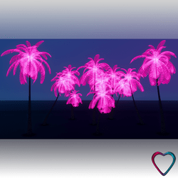Scripted and Glowing Palm Trees