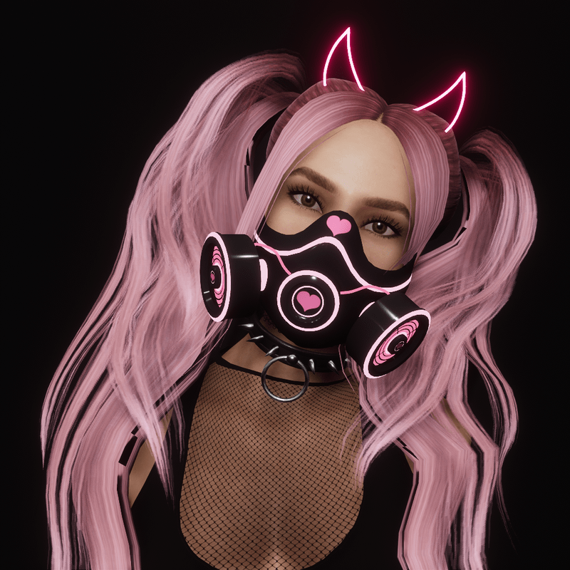 Cyber Heart Gas Mask (Pink)