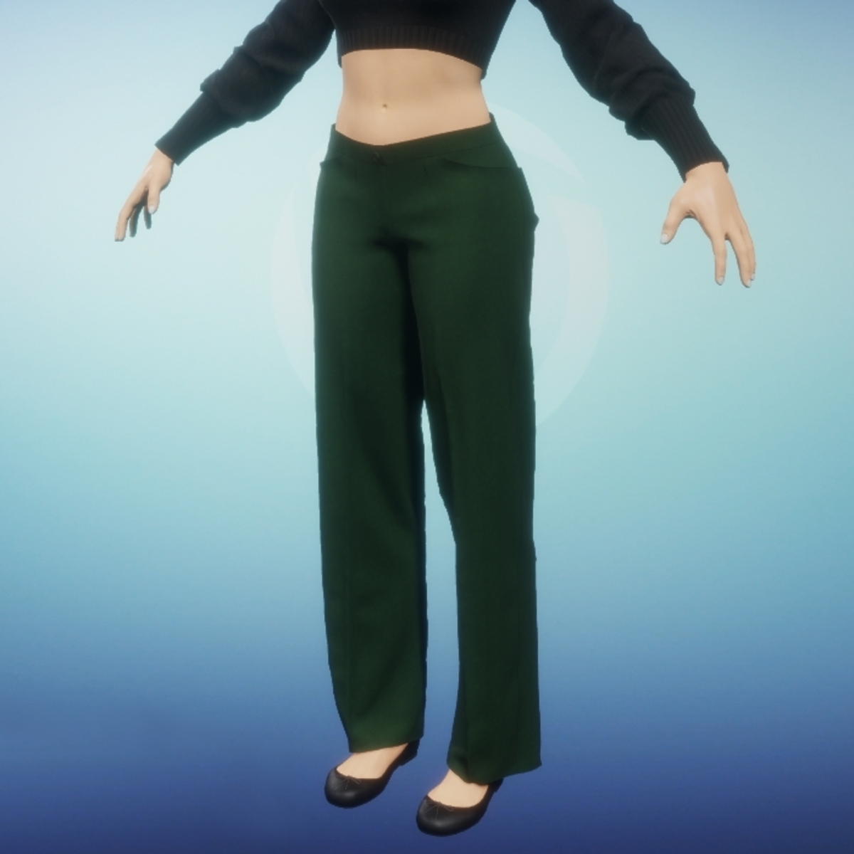 Womens Dress Slacks - Forest