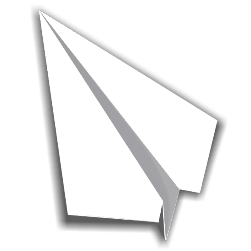 Paper Airplane 03 - White - Collision Mesh