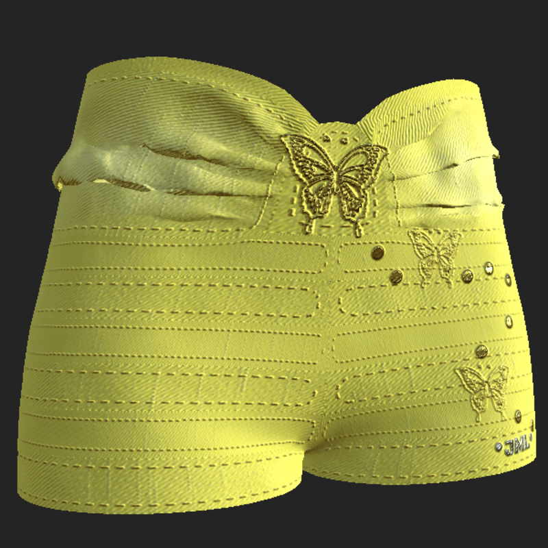 BFY SHORT DENIM YELLOW