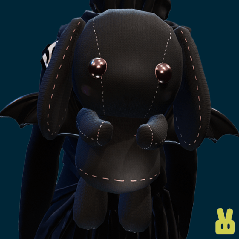 halloween bunny backpack - black