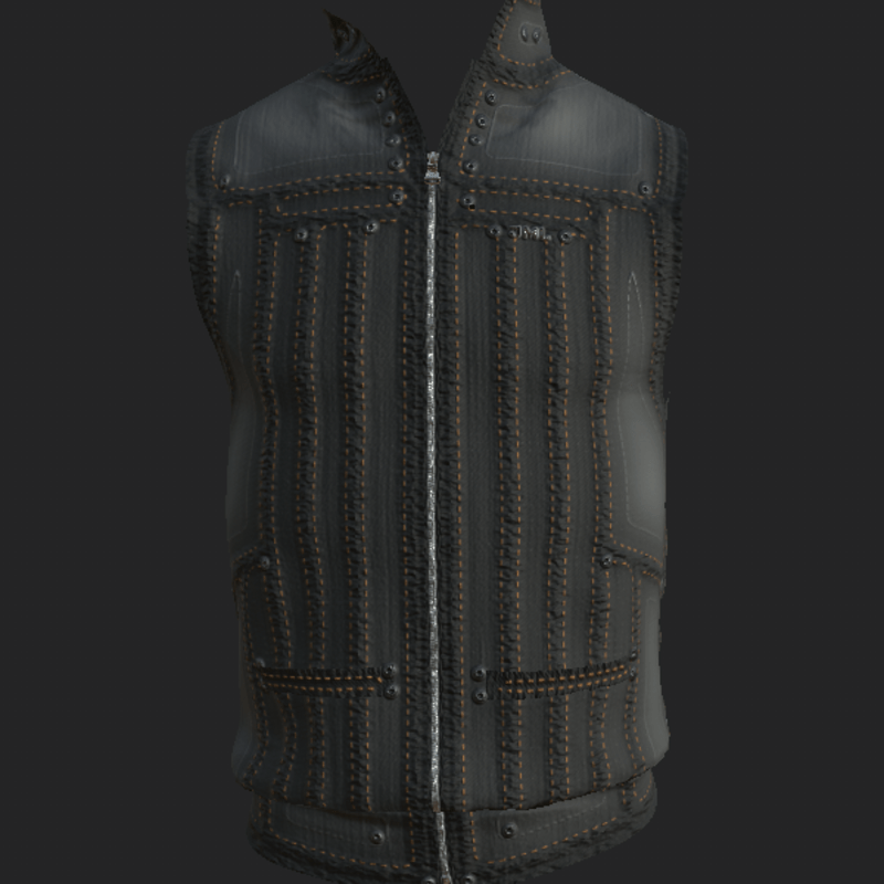VEST_ DENIM_ ( JACKET_ ) BLACK WL