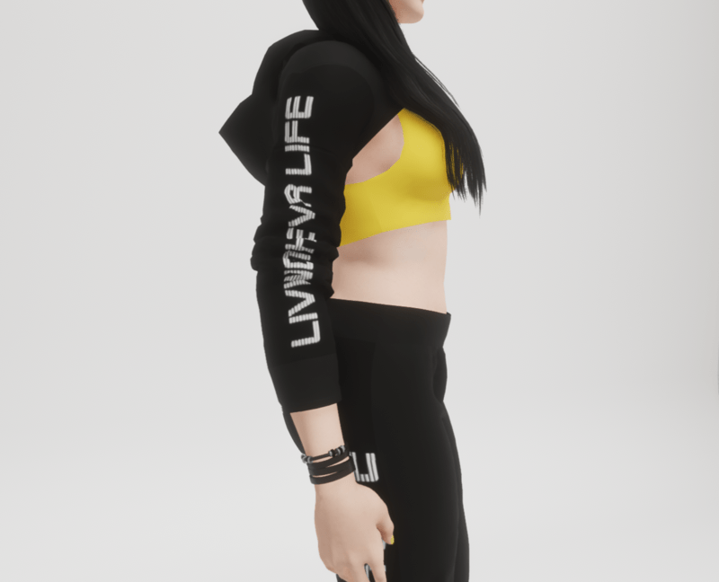 "Living The VR Life" Hoodie + Yellow Top AV2