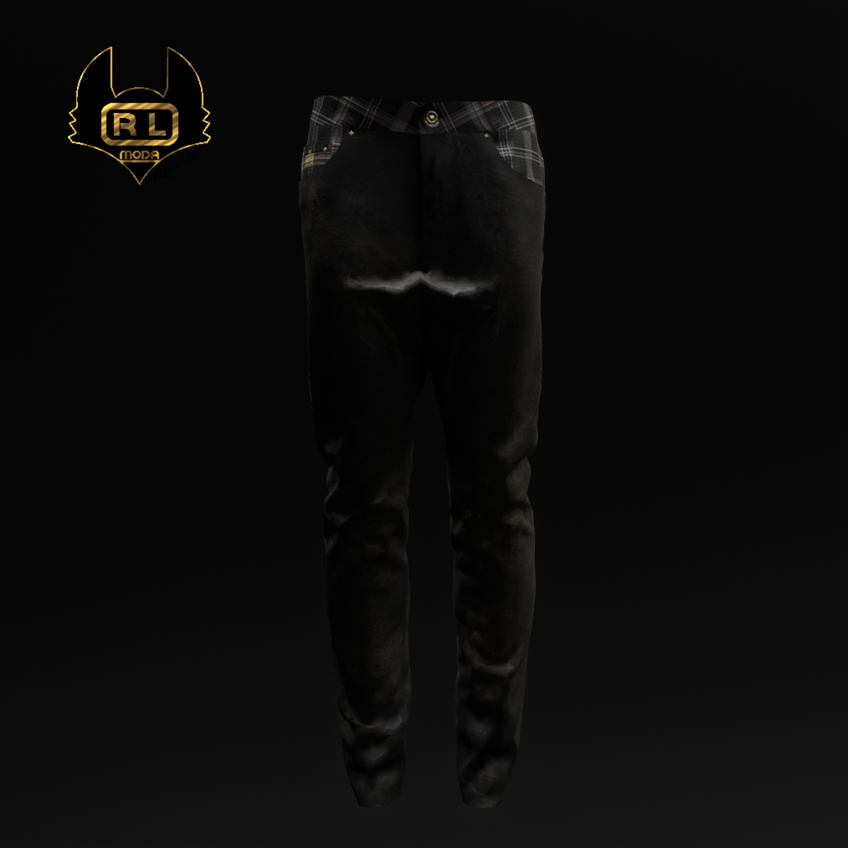 R.L. PANT LEATHER BLACK