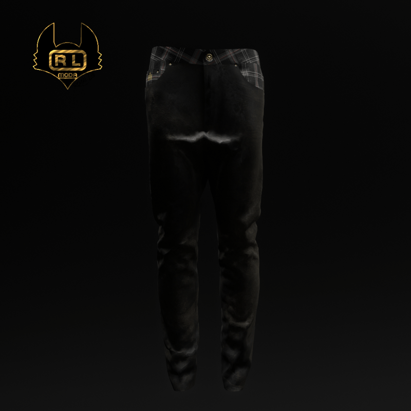 R.L. PANT LEATHER BLACK
