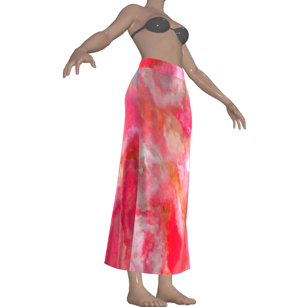 Basic Long Skirt - Pink Dreams