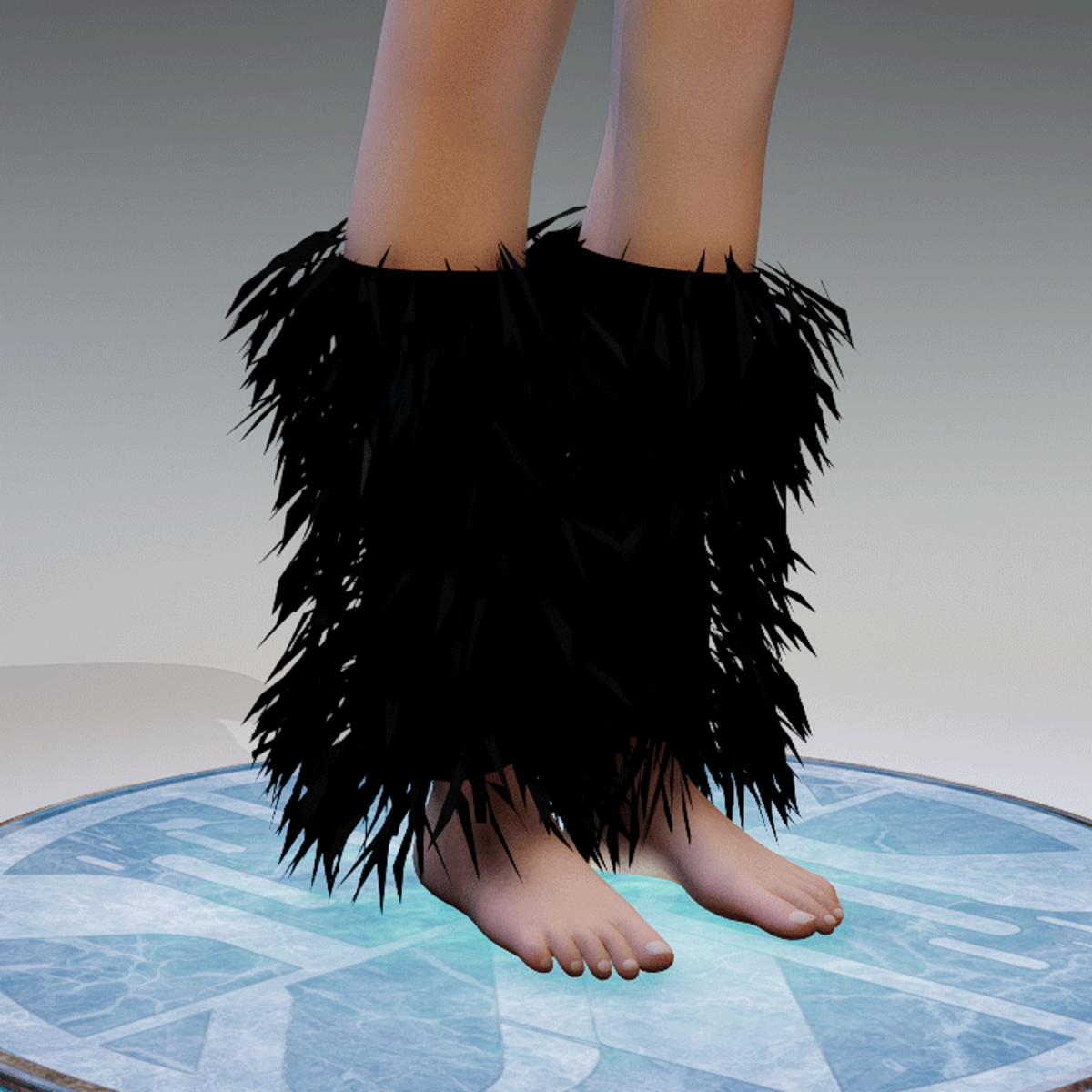 GoGo Dancer Furry Legwarmers BLACK