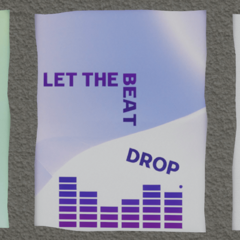let the beat drop wall poster 2