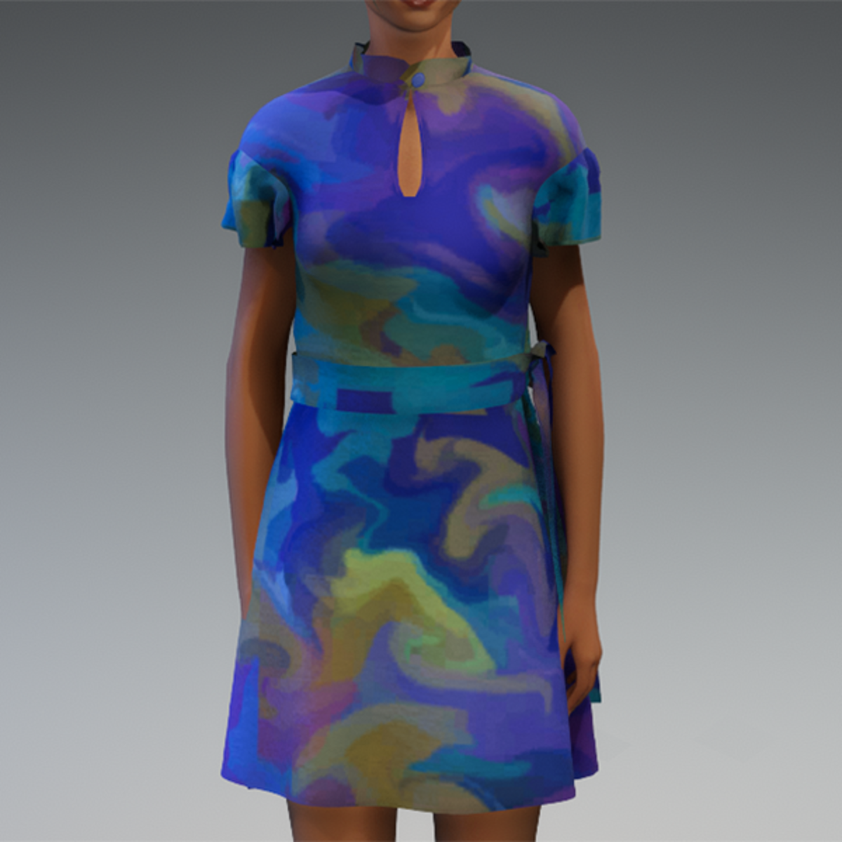Paint swirls dress
