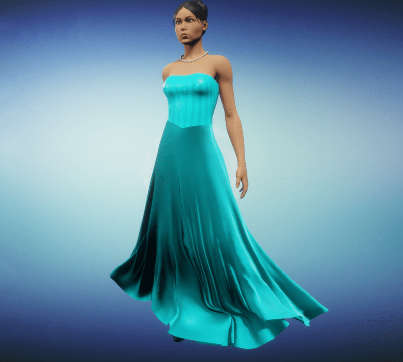 aqua ballgown