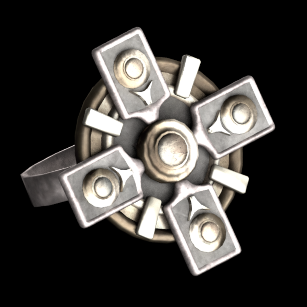 Cross Ring AV2 Silver