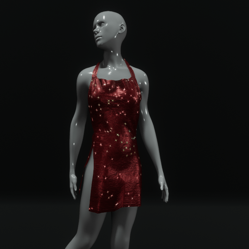 Small sparkling club dress - red