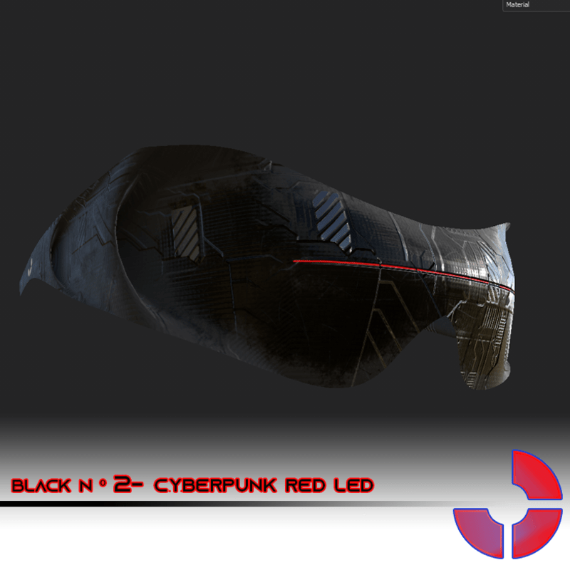 Black n º 2- Cyberpunk Red Led