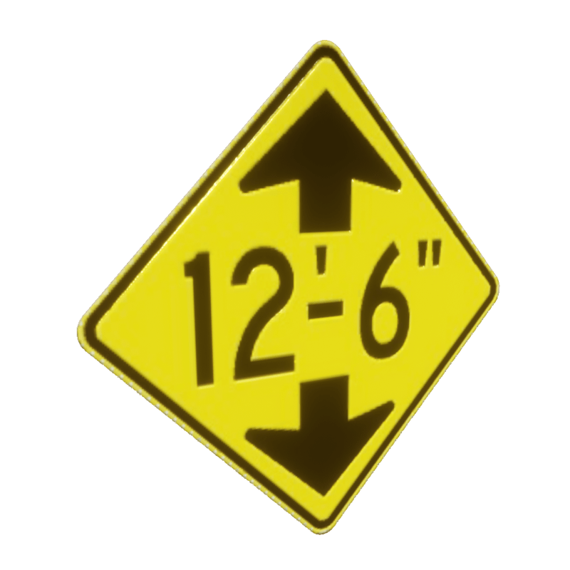 Height 12'-6" - Street Sign