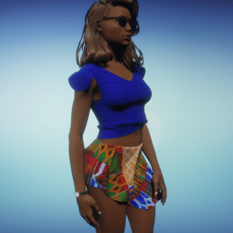 Priscila78 - Vestido Africano (Blue)