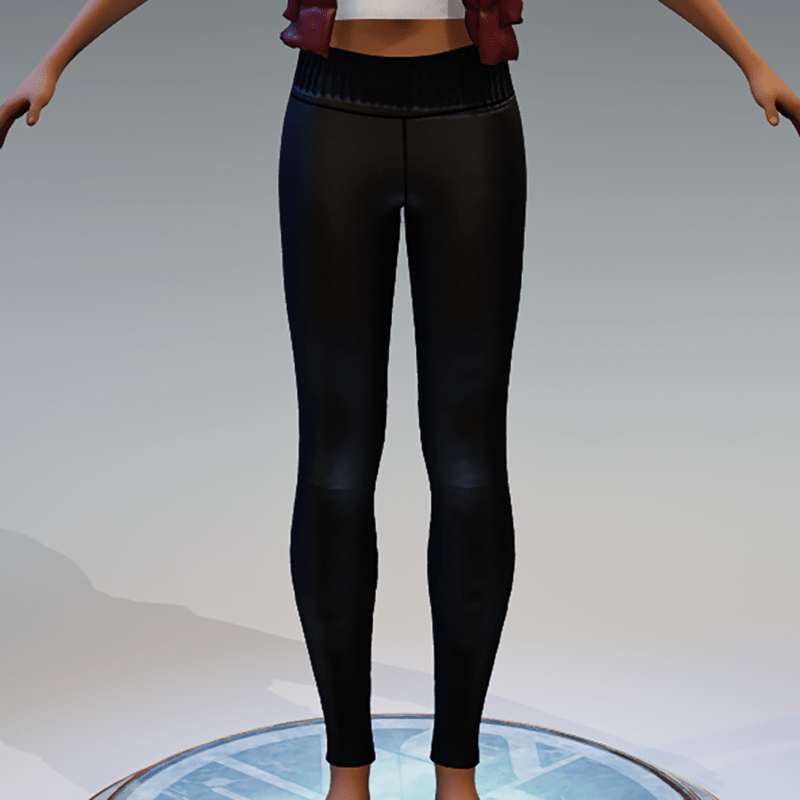 Black Leggins Thin Faux Leather (female)