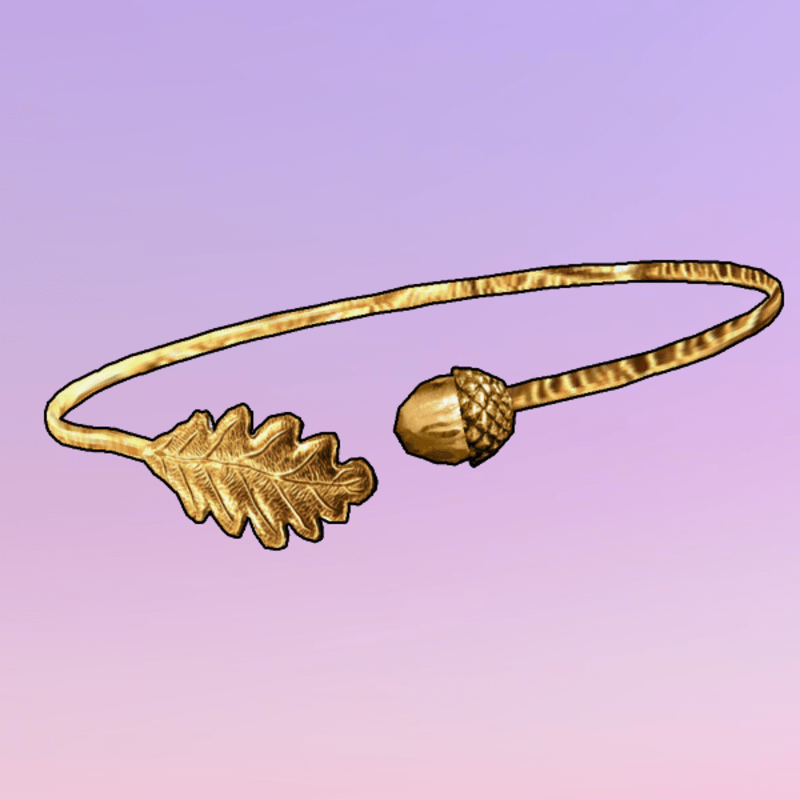 Acorn choker gold