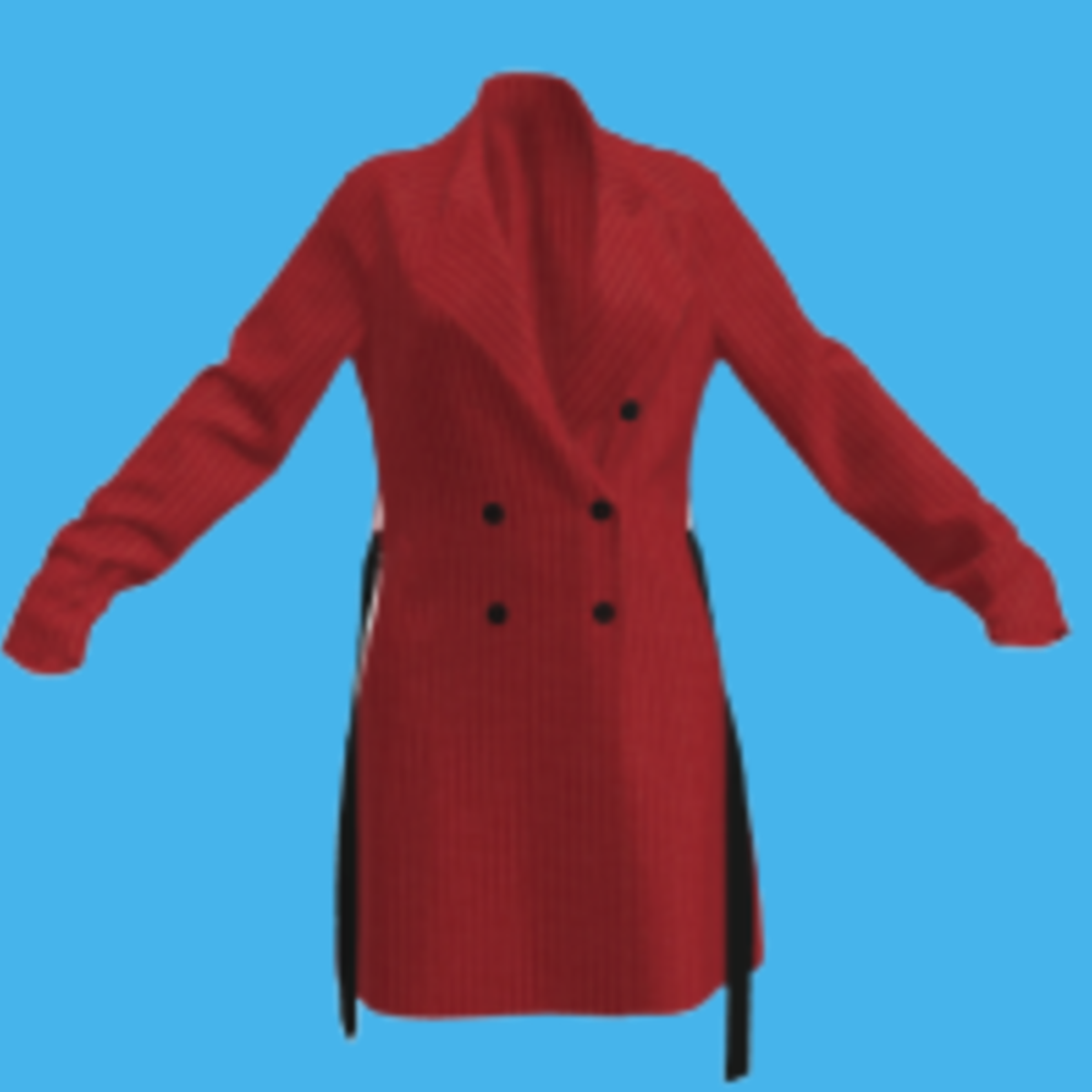 Ladies Red Trenchcoat with belt