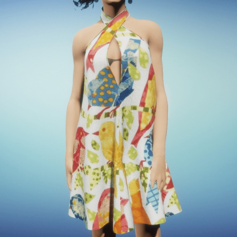 Draped Wrap Dress - Canary