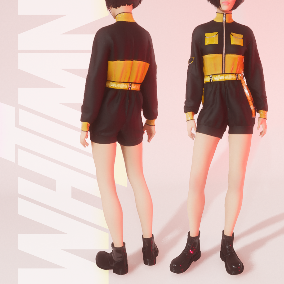 V.to.B Jumpsuit Yellow F