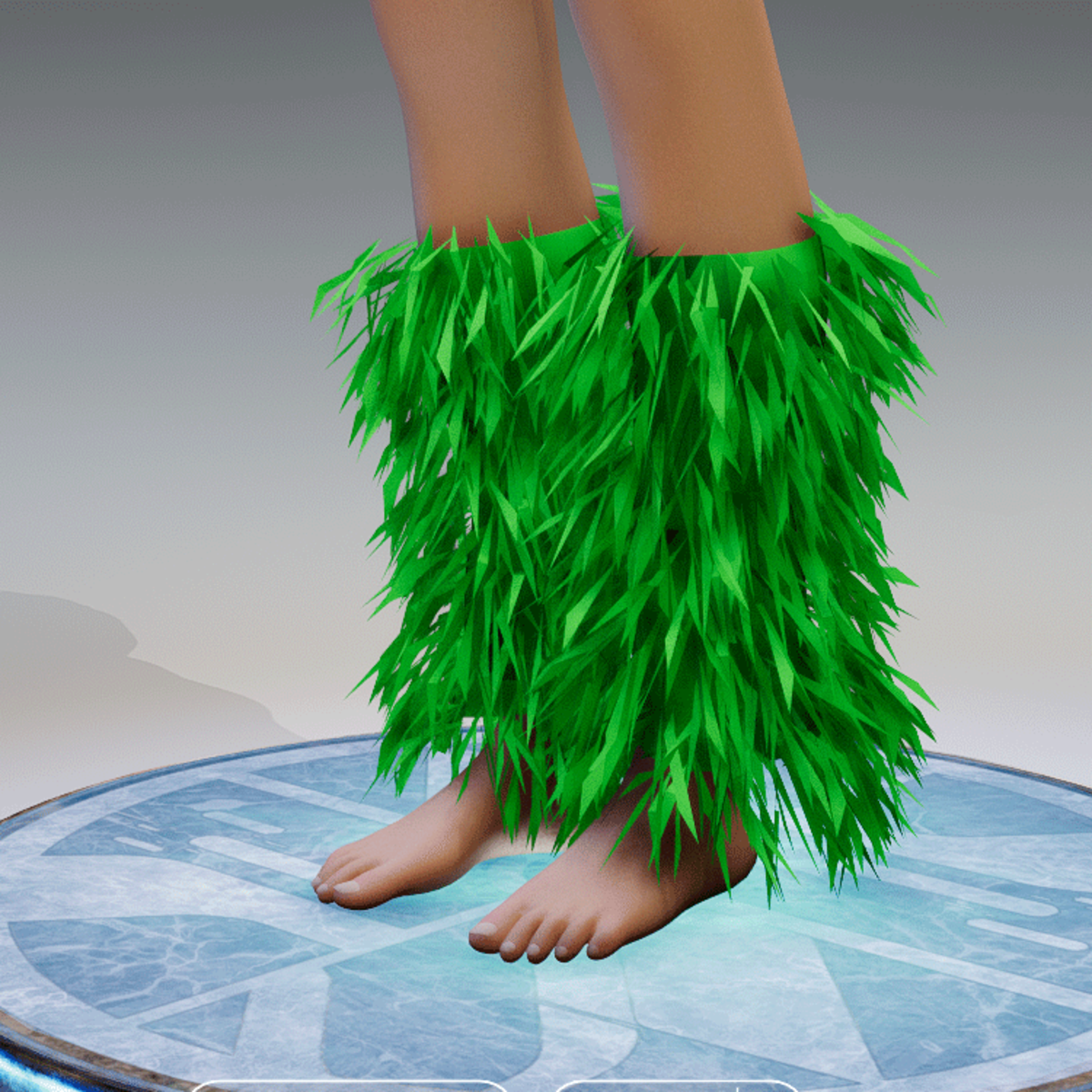 GoGo Dancer Furry Legwarmers LIME GREEN