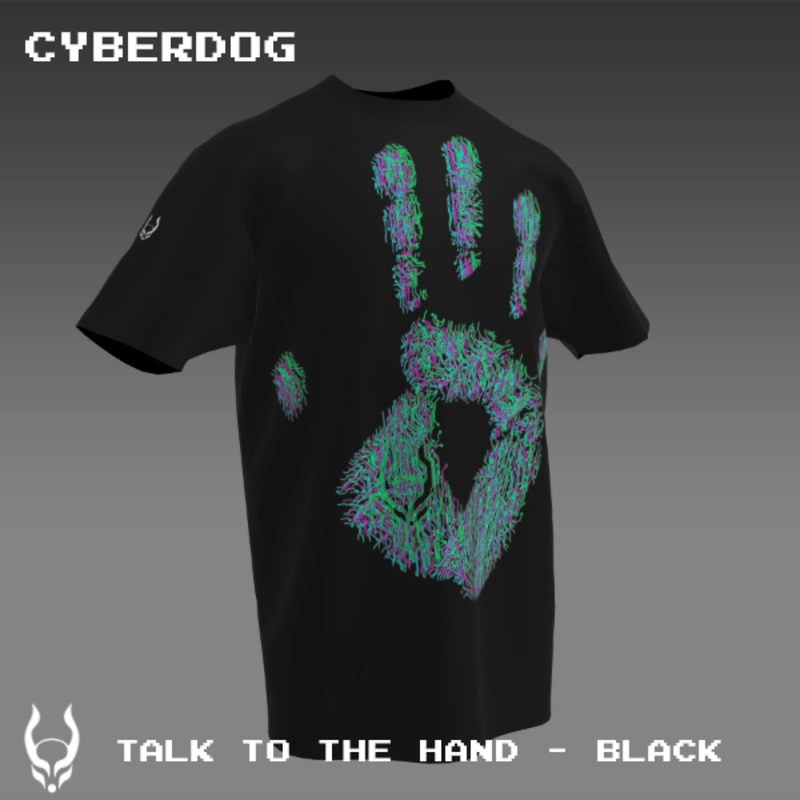 TALK TO THE HAND T-SHIRT BLACK