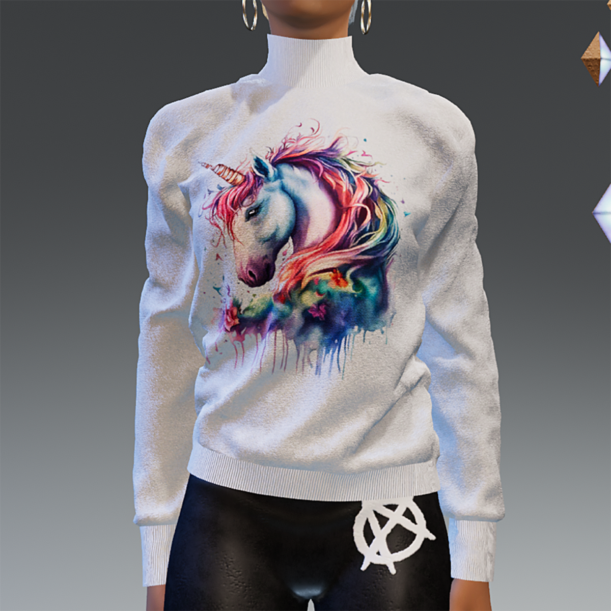 TKA Unicorn Sweater White - Unisex