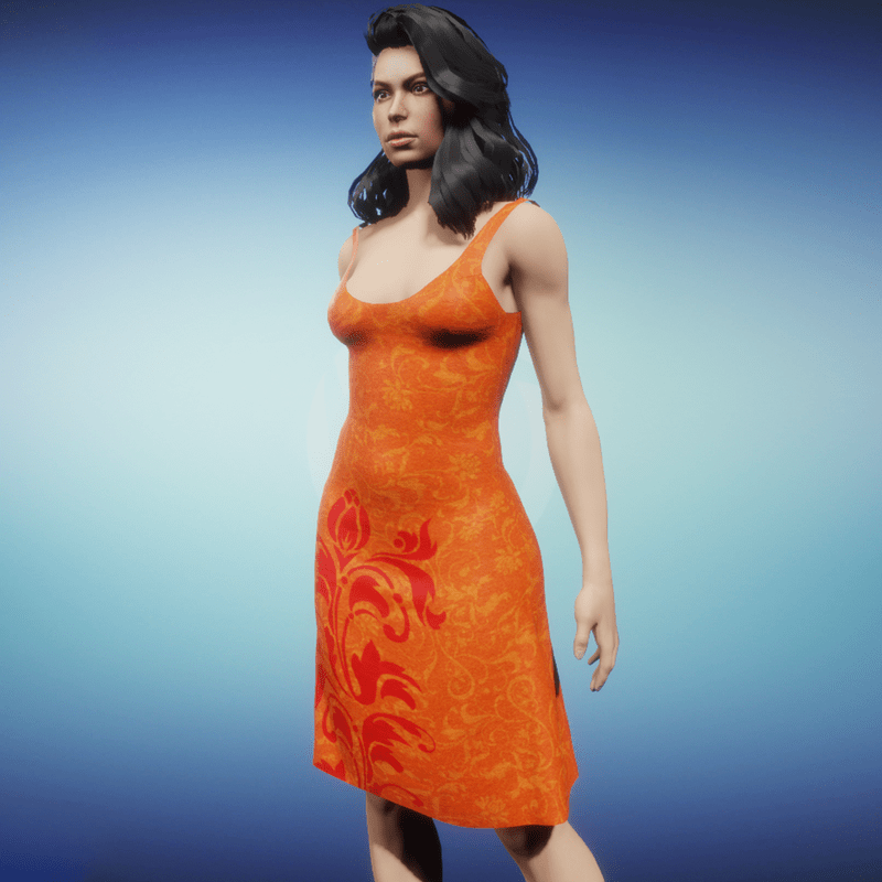 Summerdress Vicky orange