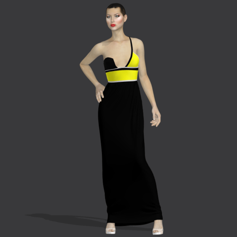 Gilda black yellow " Elisea Carter"