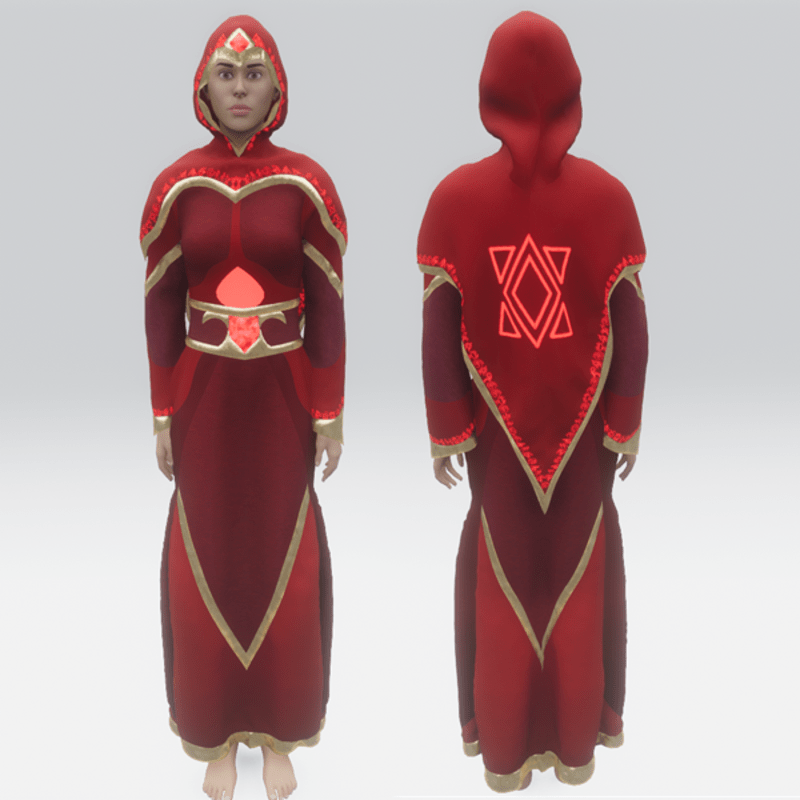Magic Ruby Mage Robes - Female