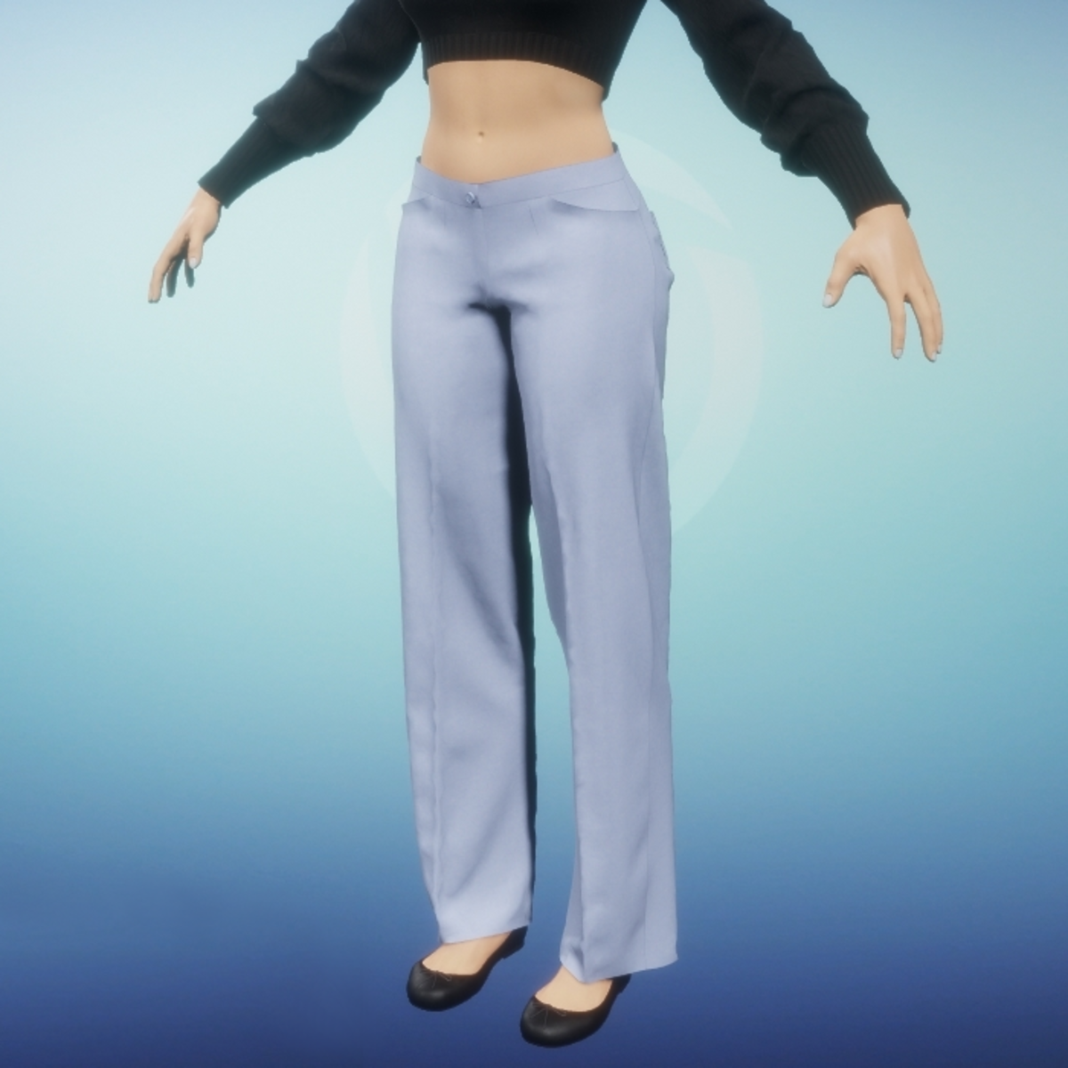 Womens Dress Slacks - Baby Blue