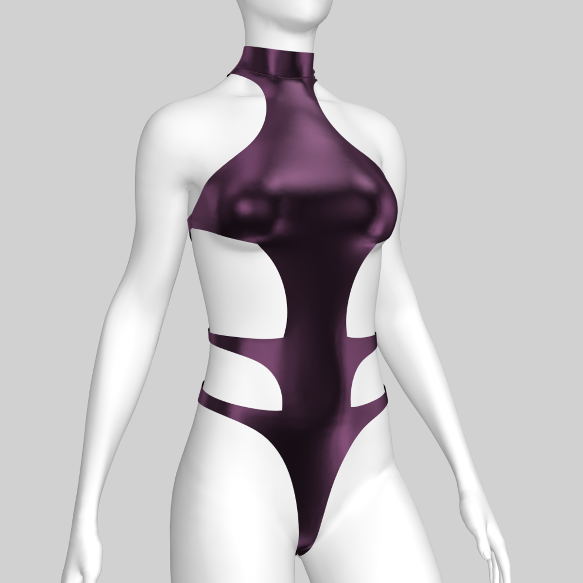 Bodysuit Aiko Metal Deep Purple 2.0