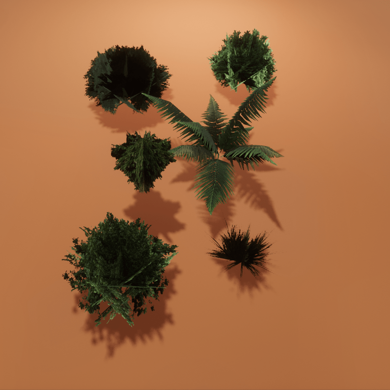 TKA Set bushes - Low Poly