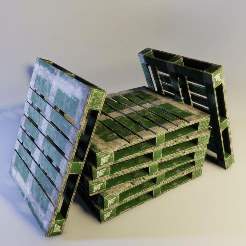 Green Painted Pallet