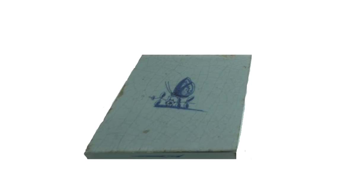 Dutch Delft Tile Butterfly