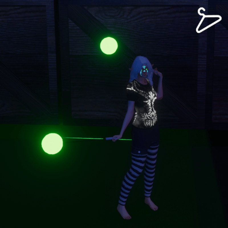 Green Glowing Poi