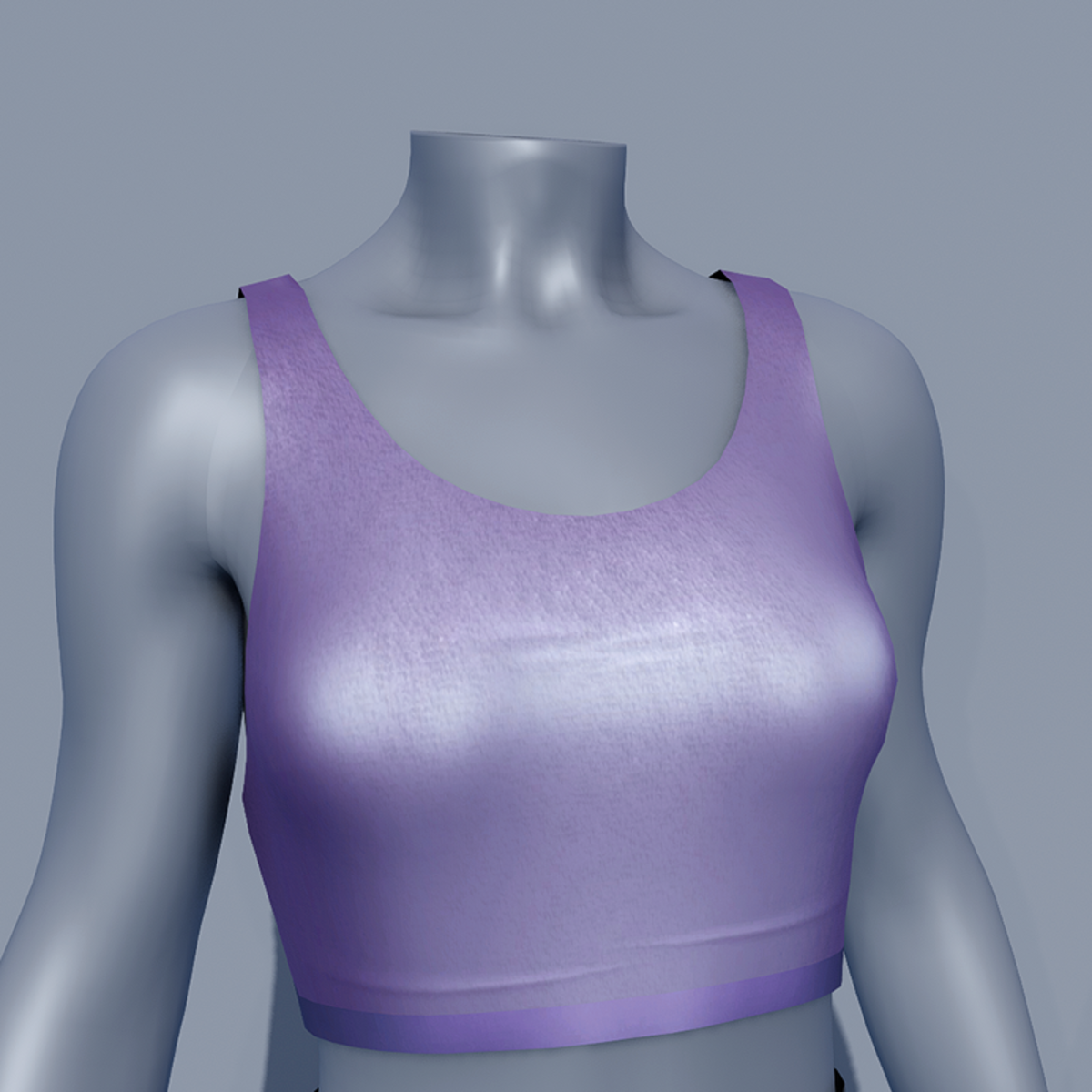 Glossy Sport Bra - Purple Lilac