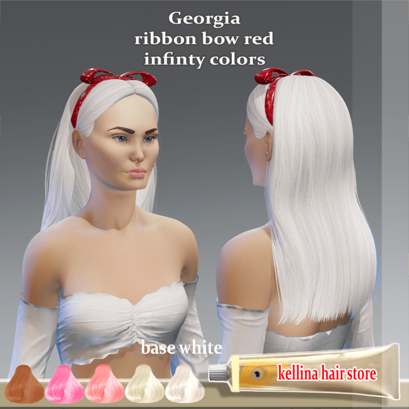 georgia -ribbon bow red-infinty colors