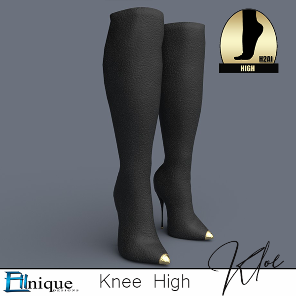 Kloe Knee High Boots 2" High. H2AI