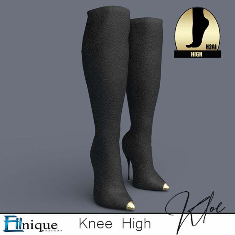 Kloe Knee High Boots 2" High. H2AI