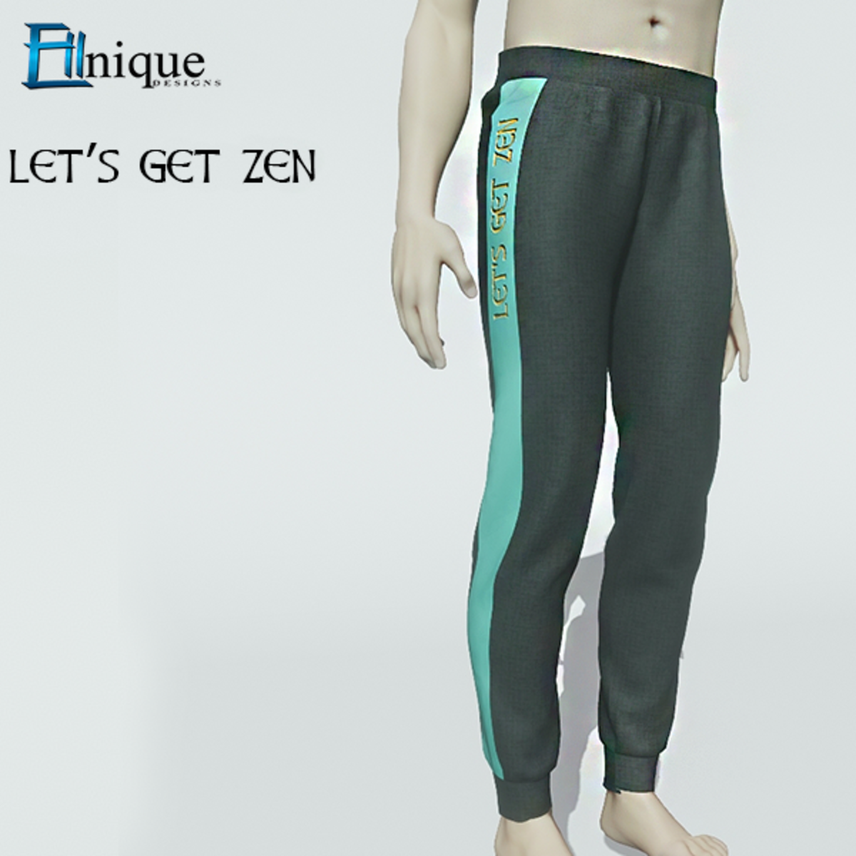 Men's Let's Get Zen Meditation Yoga Sweat Pants