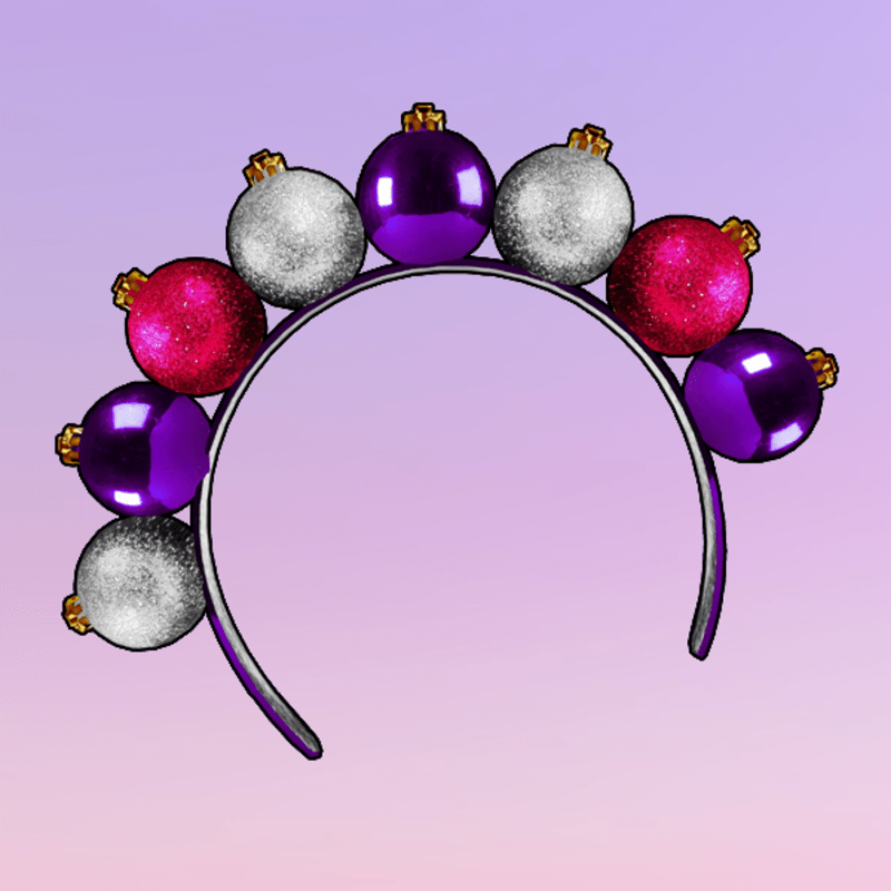 Ornaments Headband Pink Violet Silver