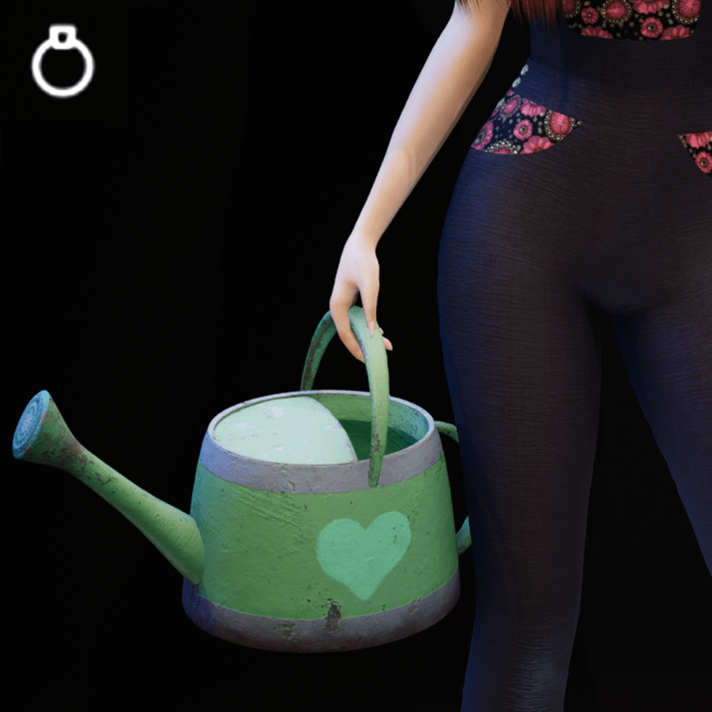 Green - Old Watering Can