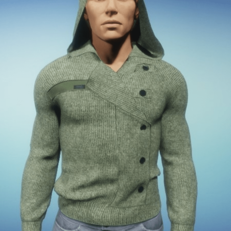sweater with hood green apple
